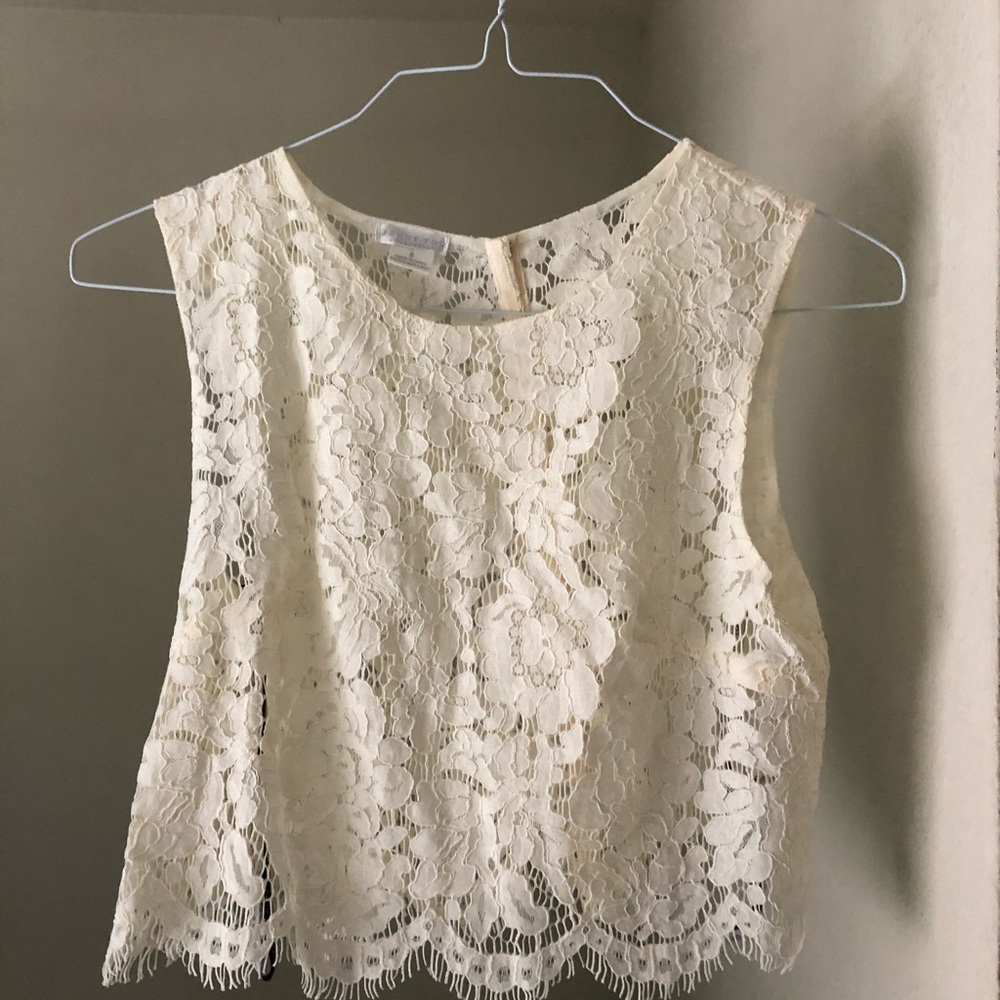 BHLDN Anthropologie bridal lace top